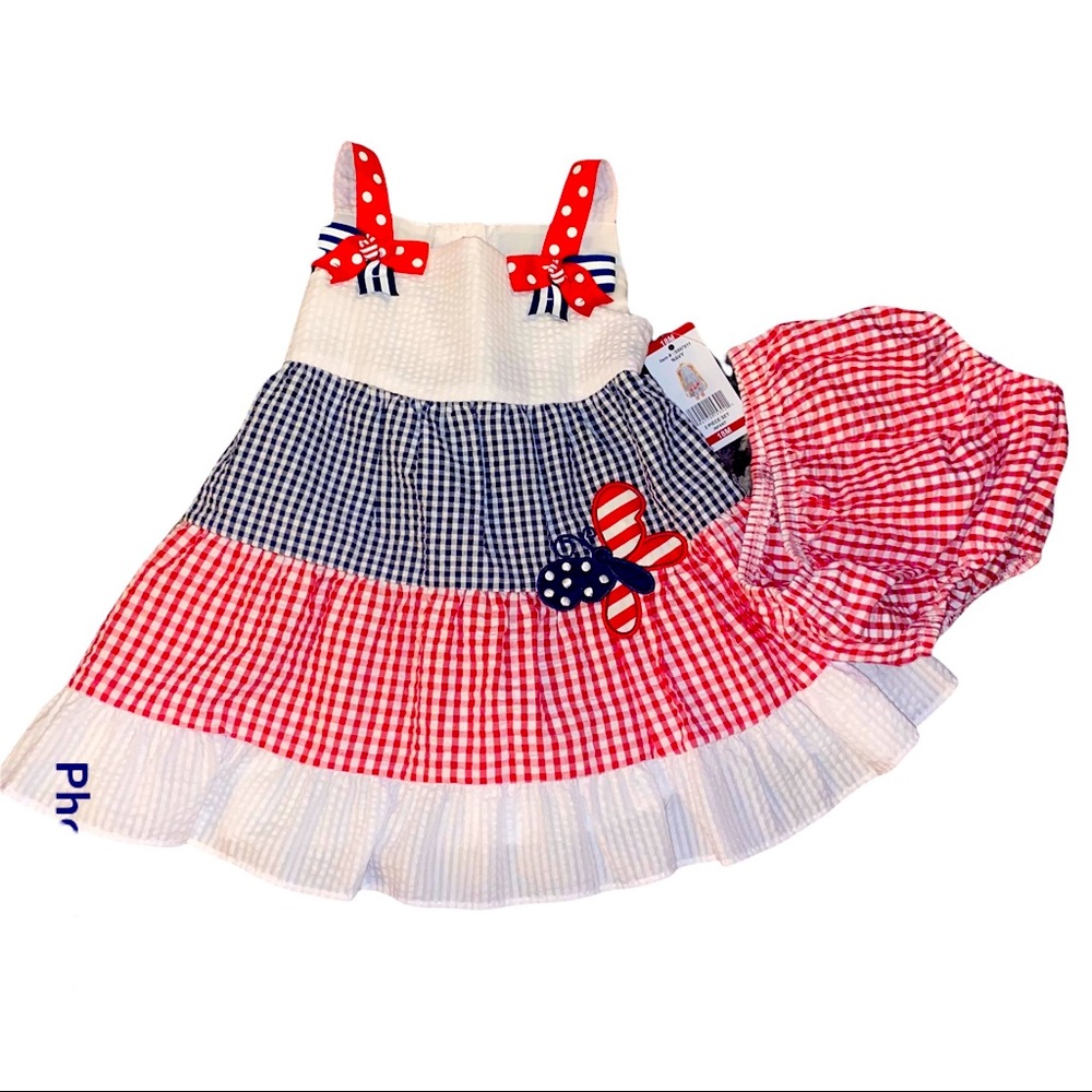 Emily Rose 18m red, white, and blue dress